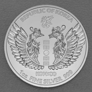 Silbermedaille 1oz "Korea Phoenix" 2020 (Südkorea) - Miniaturansicht 2