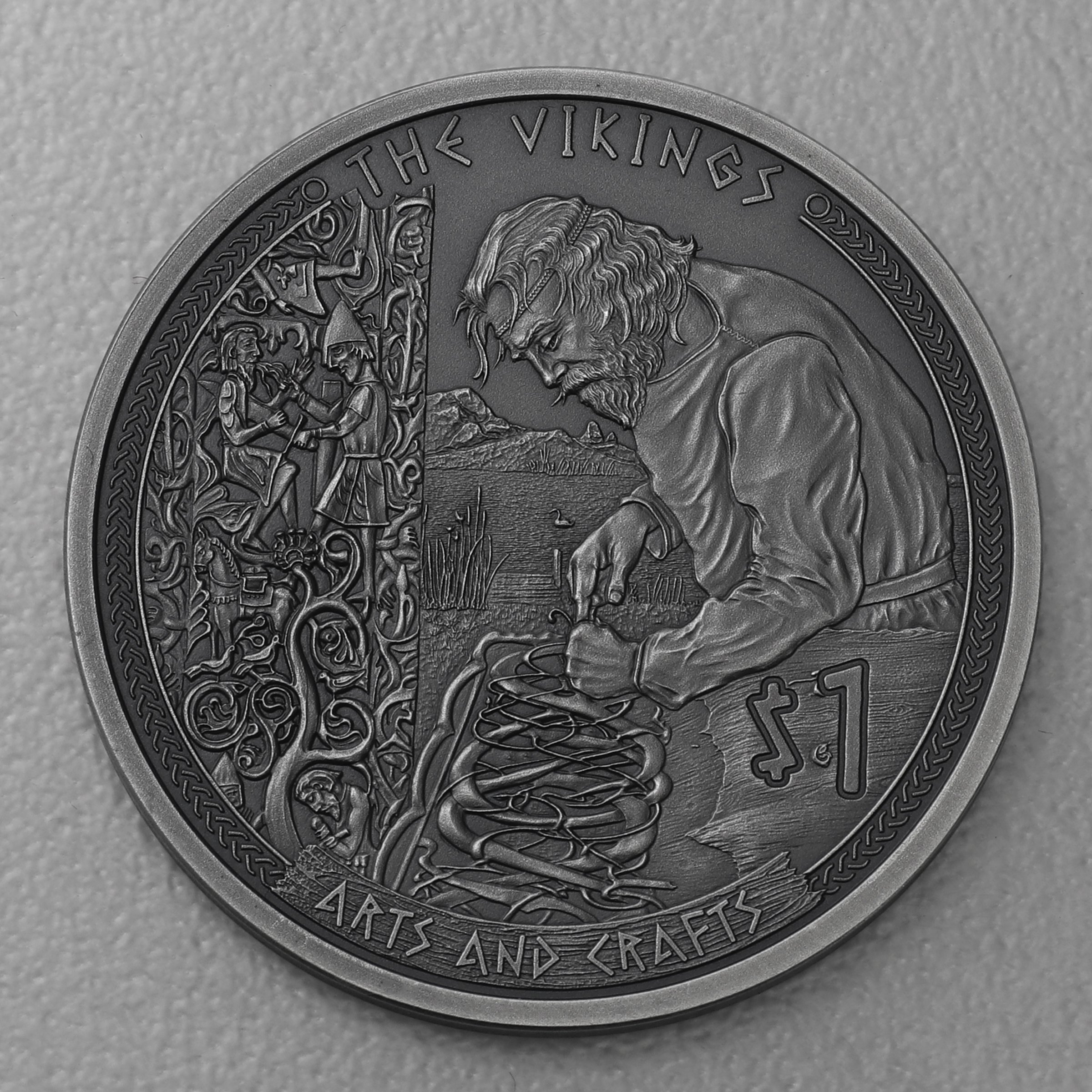Silbermünze 1/2oz "Arts and Crafts" 2022 (AF) Vikings (Samoa) - Hauptansicht