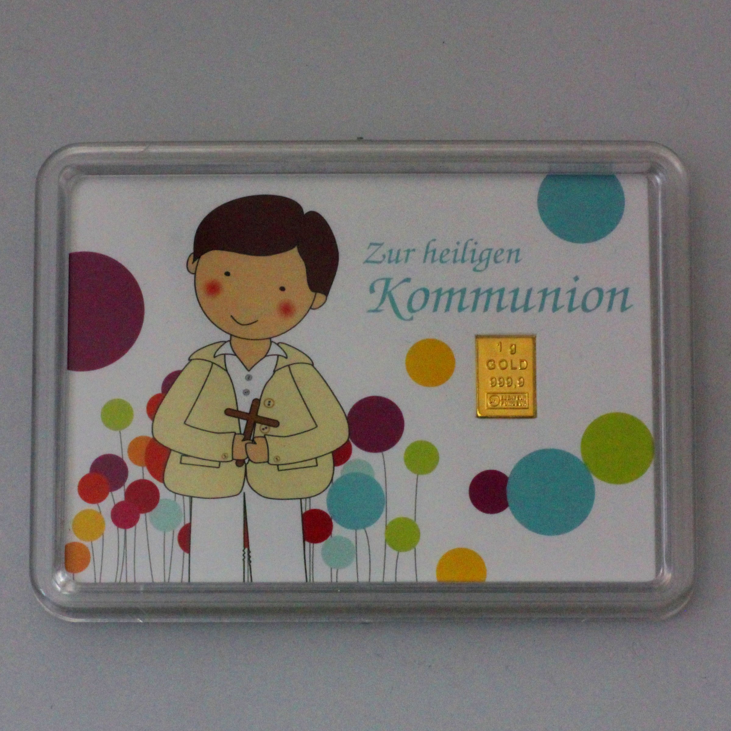 Goldbarren 1g "Junge/Heilige Kommunion" (Motiv) - Hauptansicht