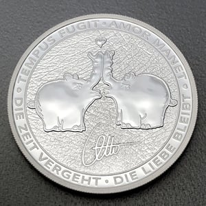Silbermünze 1oz "Tempus Fugit – Armor Manet" 2020 Ottifanten – Kissing Ottifants diff. (Tuvalu) - Hauptansicht