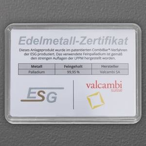 Palladiumtafel 15 x 1g "Pd International" (Motivbox) - Miniaturansicht 2