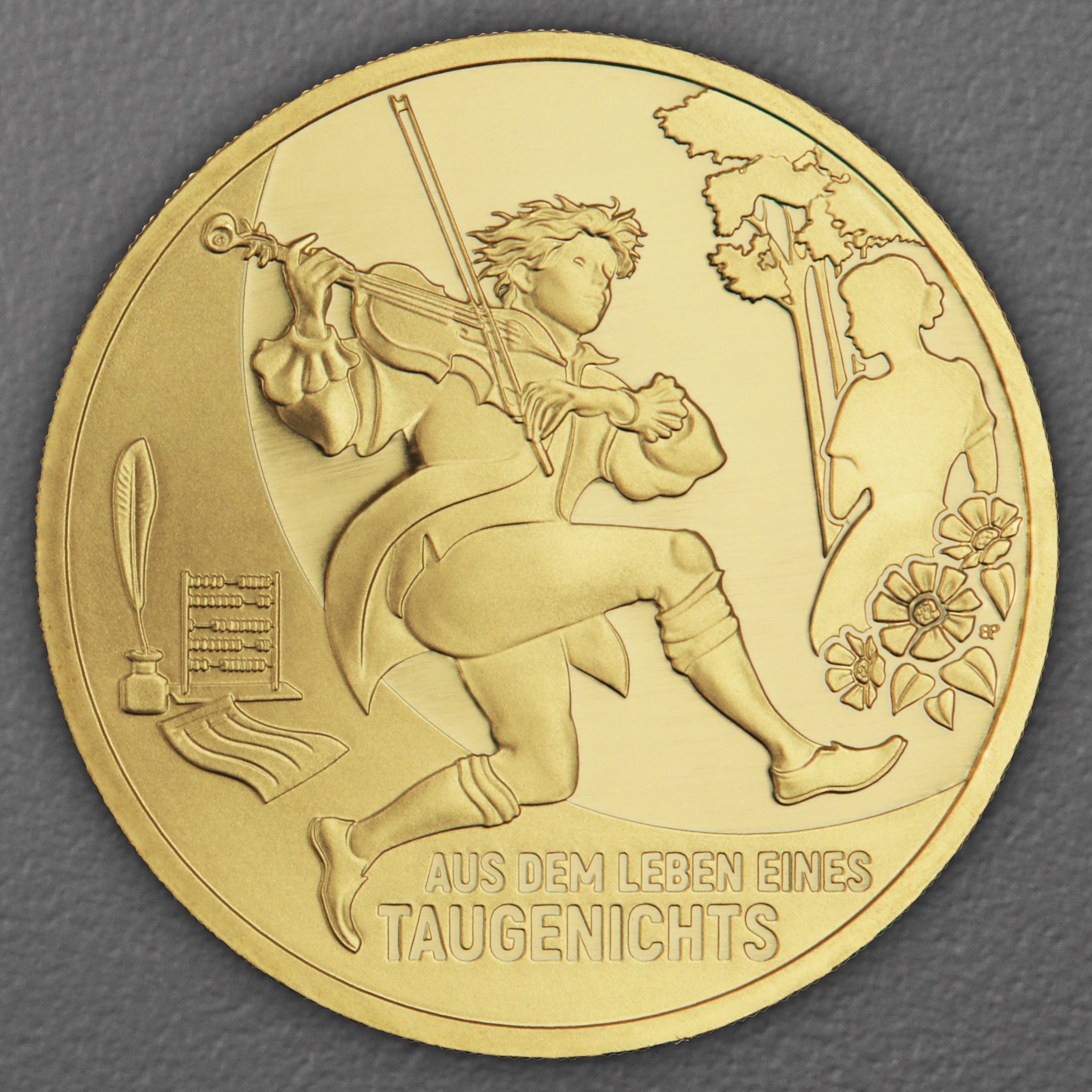 Goldmünze 100 Euro "Leben eines Taugenichts" 2025 Meisterwerke der deutschen Literatur (Deutschland) - Hauptansicht