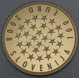 Goldmünze "100 Euro" 2008 EU-Ratspräsidentschaft (Slowenien) - Miniaturansicht 2