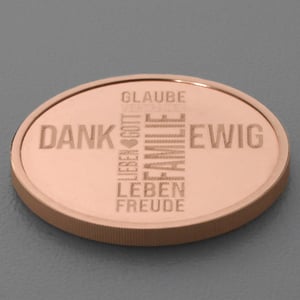 Kupfermedaille "Wortkreuz" Gravurmedaille - Miniaturansicht 3