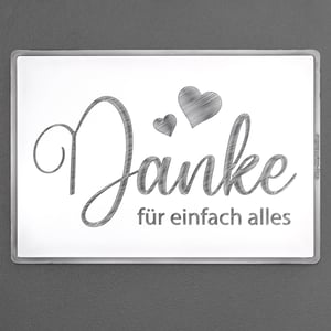 Silberbarren 100g "Danke - für einfach alles" Gravur-Silbertafel - Miniaturansicht 1