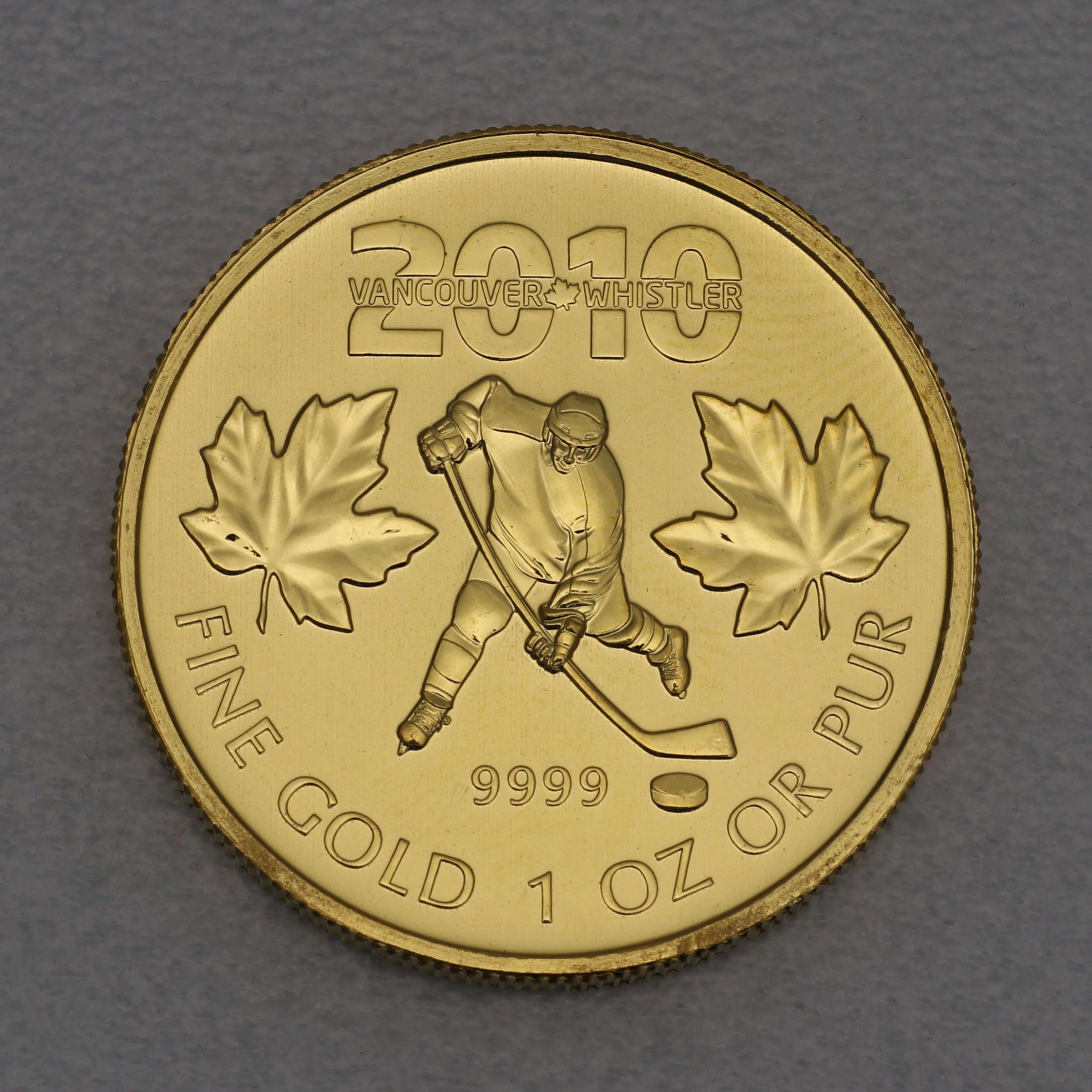 Goldmünze 1oz "Hockey" 2010 Olympische Spiele Vancouver (Kanada) - Hauptansicht