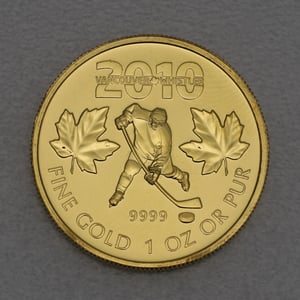 Goldmünze 1oz "Hockey" 2010 Olympische Spiele Vancouver (Kanada) - Miniaturansicht 1
