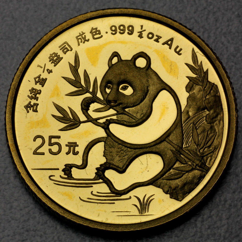 Goldmünze 1/4oz "Panda" 1991 (China) - Hauptansicht