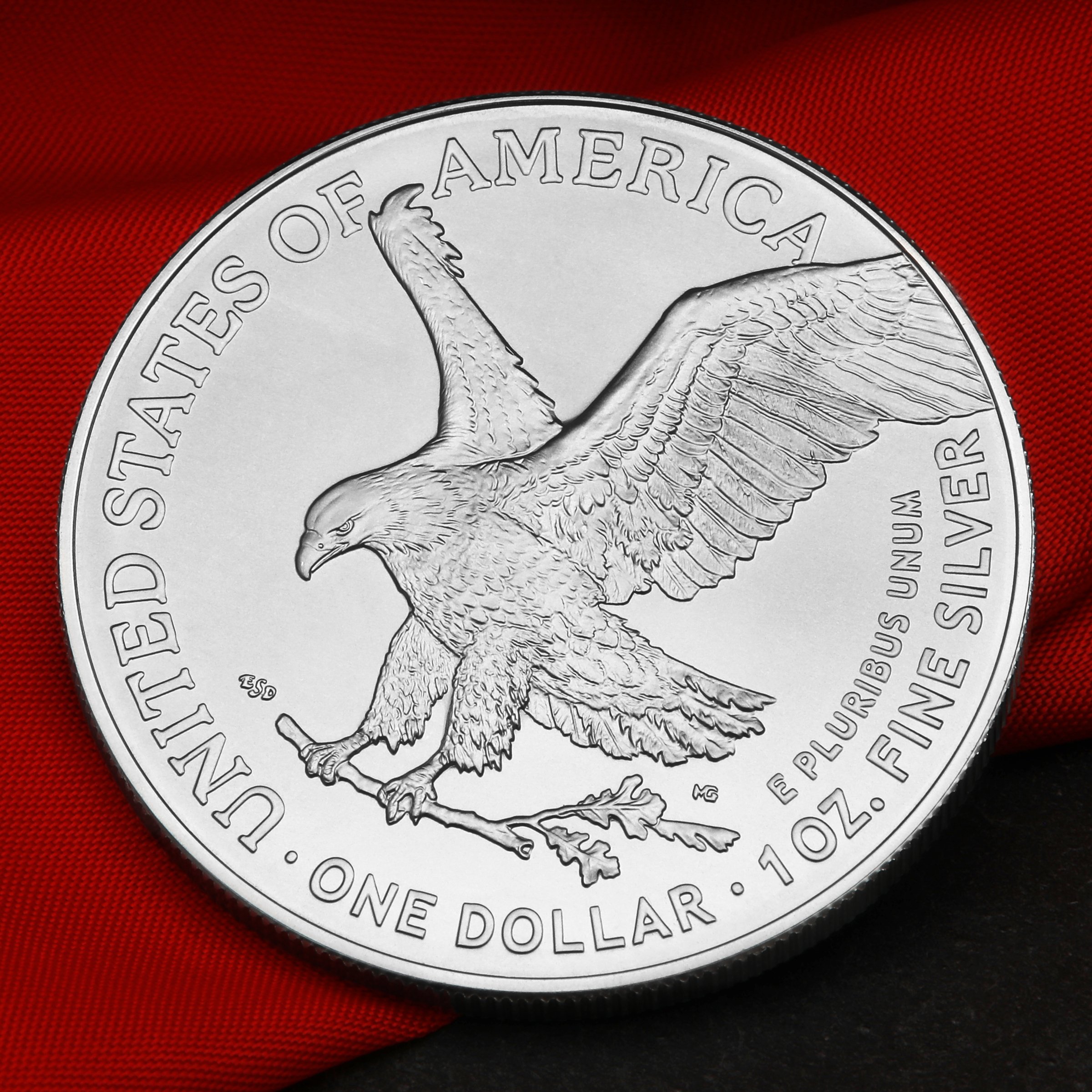 Silbermünze 1oz "American Eagle" aktueller Jahrgang (USA) 19% - Detailansicht 4