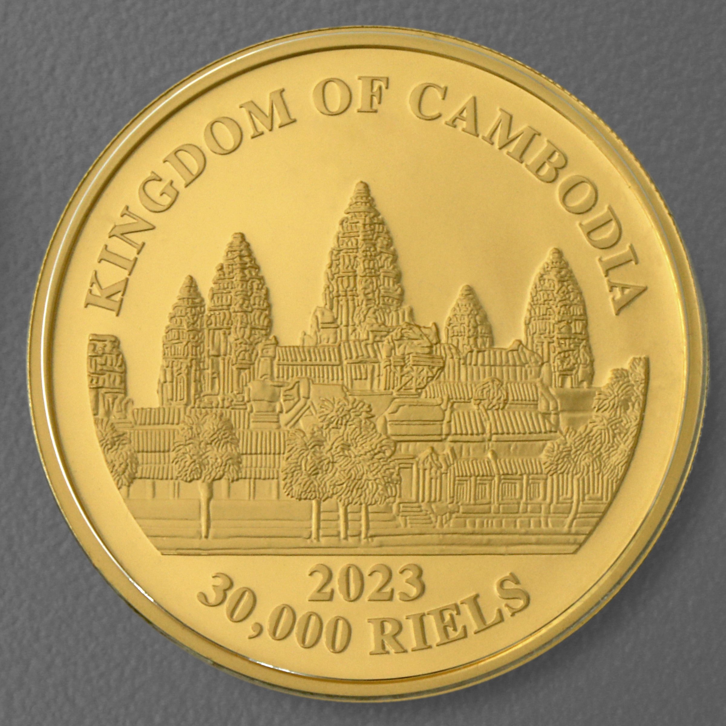 Goldmünze 1oz "Lost Tigers of Cambodia" 2023 (Kambodscha) - Detailansicht 1