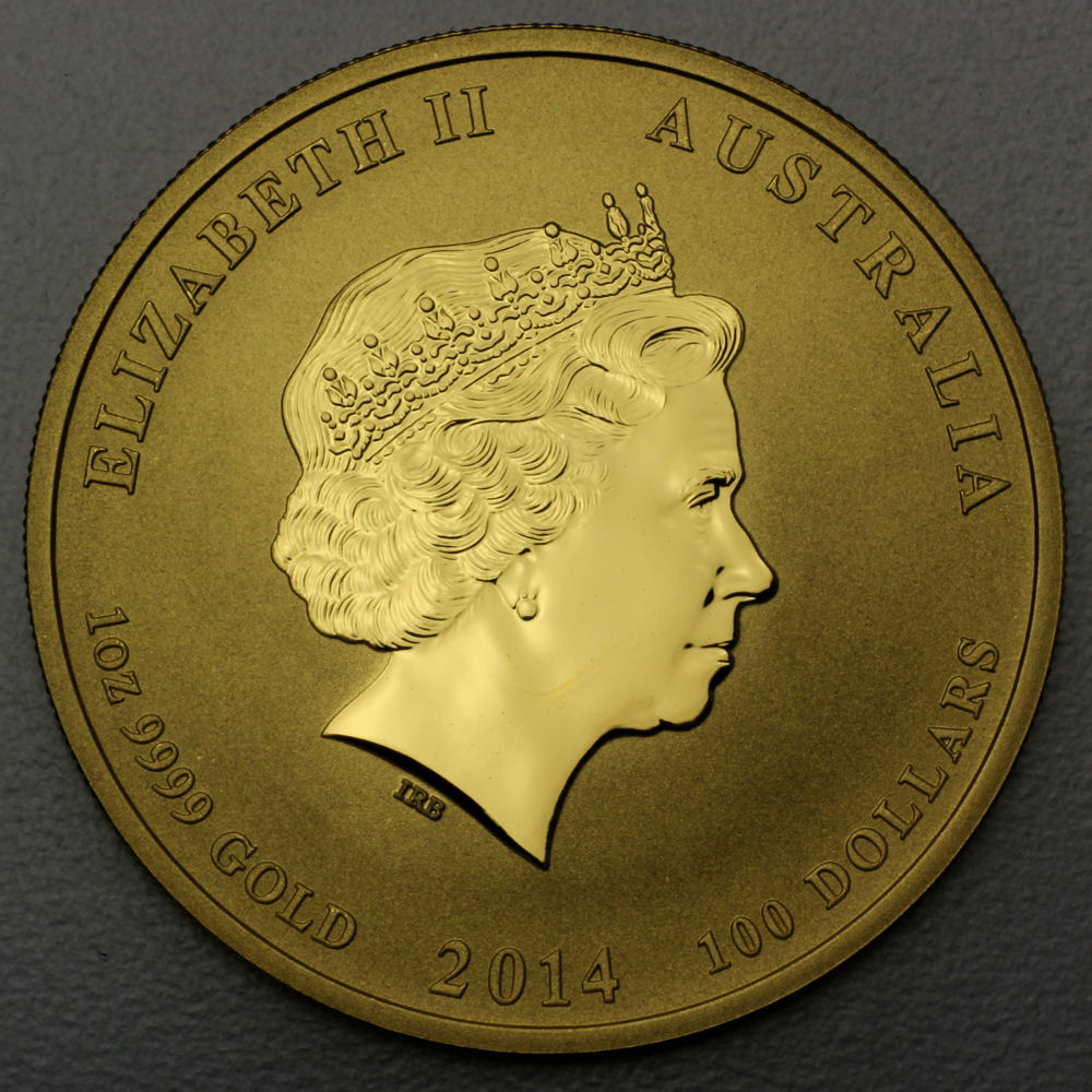 Goldmünze 1oz "Pferd" 2014 Lunar II – Year of the Horse (Australien) - Detailansicht 1