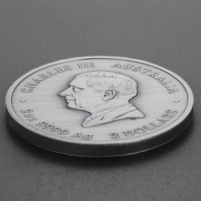 Silbermünze 2oz "Kookaburra Kaa Kaa" 2024 (AF/koloriert) (Australien) - Miniaturansicht 4