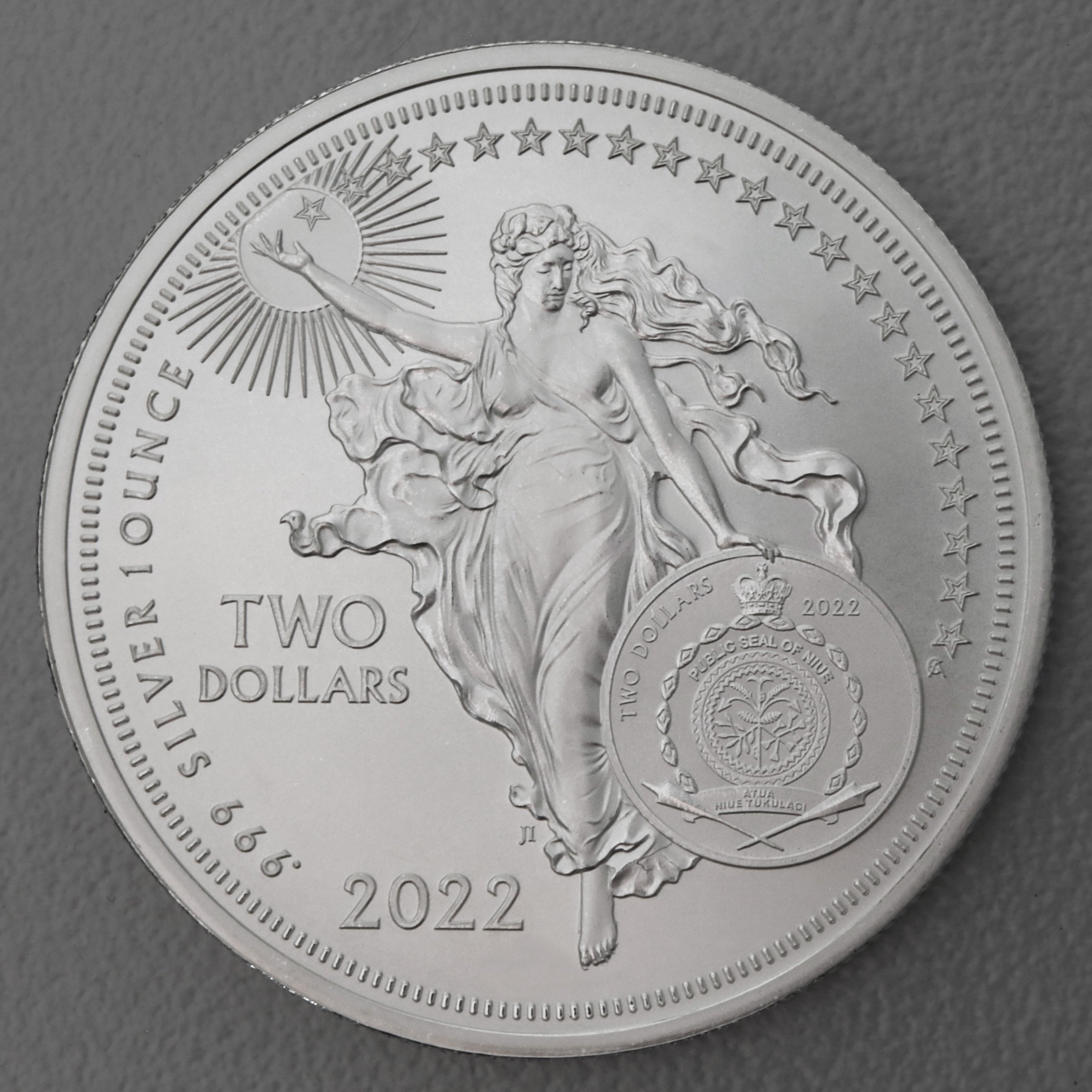 Silbermünze 1oz "Albert Einstein" 2022 Icons of Inspiration (Niue) - Detailansicht 1