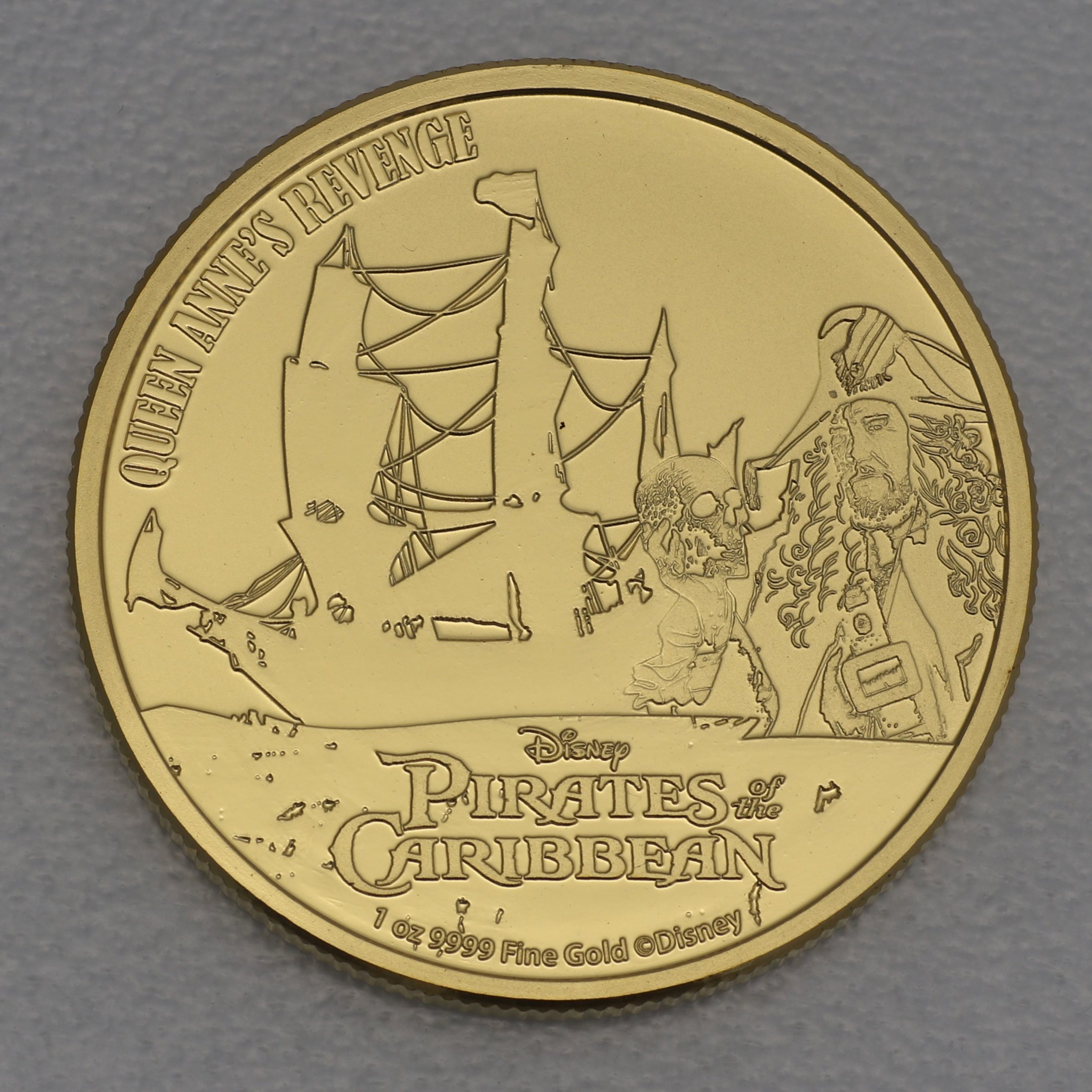 Goldmünze 1oz "Queen Anne s Revenge" 2022 Disney – Pirates of the Caribbean (Niue) - Hauptansicht