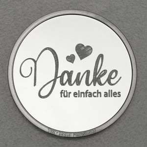 Silbermedaille 1oz "Danke - für einfach alles" Gravurmedaille - Hauptansicht