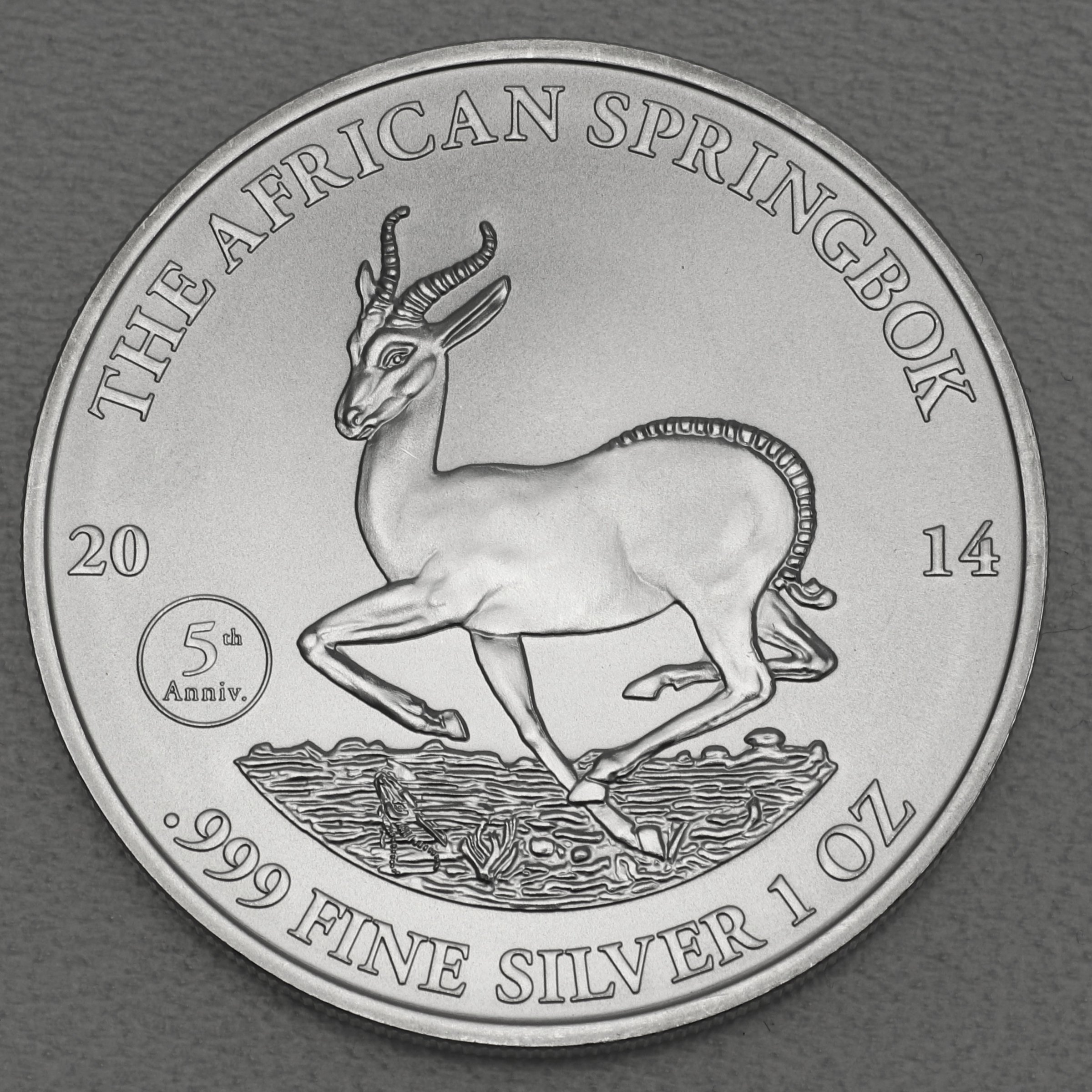 Silbermünze 1oz "Springbock" 2014 (Gabun) - Hauptansicht