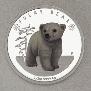 Silbermünze 1/2oz "Polar Bear 2017" Polar Babies Serie (Tuvalu) - Miniaturansicht 1