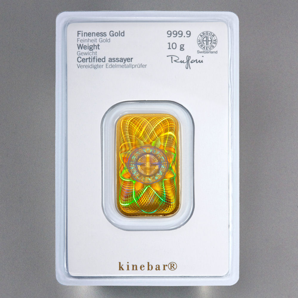 Goldbarren 10g "Kinebar" HERAEUS - Detailansicht 1
