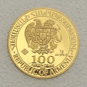 Goldmünze 1g "Arche Noah" 2020 (Armenien) - Miniaturansicht 2