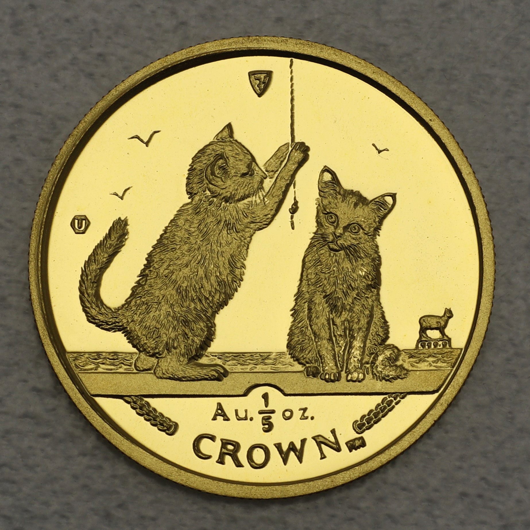 Goldmünze 1/5oz "Somali Kittens" 2001 Cats (Isle of Man) - Hauptansicht