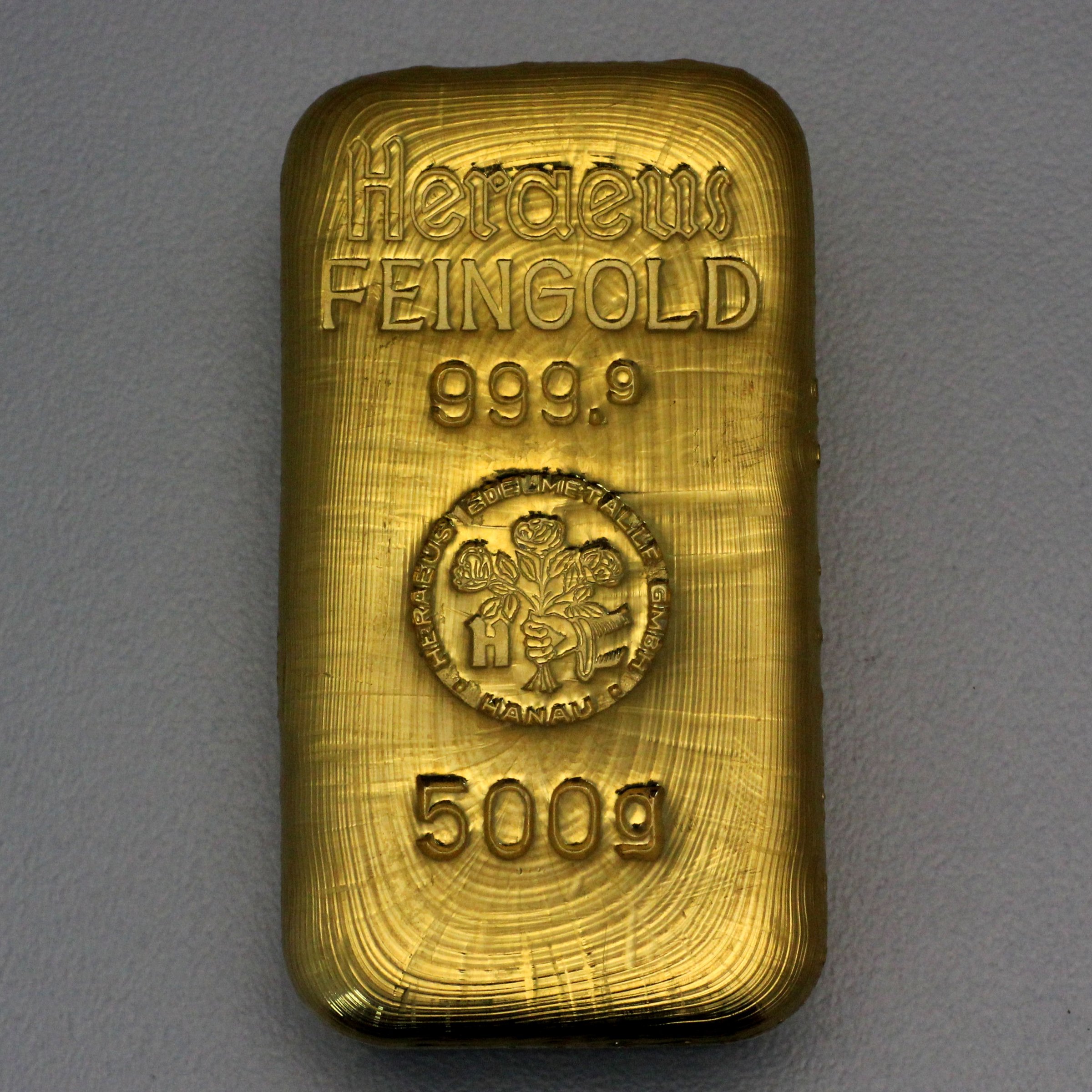 Goldbarren 500g HERAEUS Resale - Hauptansicht