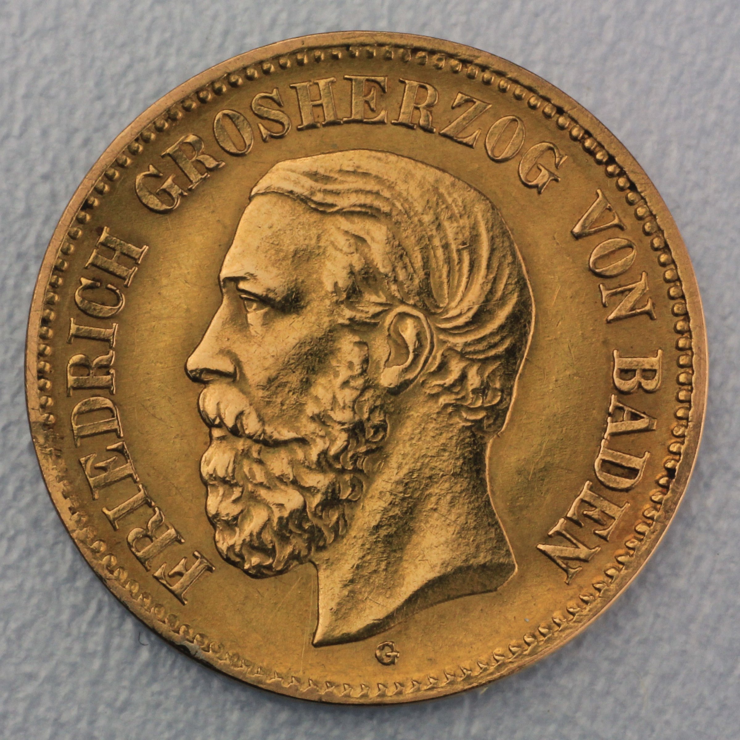 Goldmünze 5 Mark "Friedrich I." (Baden) - Hauptansicht