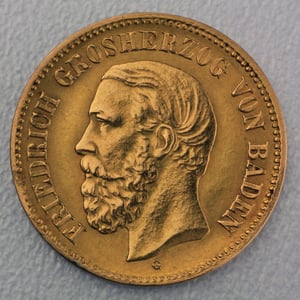 Goldmünze 5 Mark "Friedrich I." (Baden) - Hauptansicht