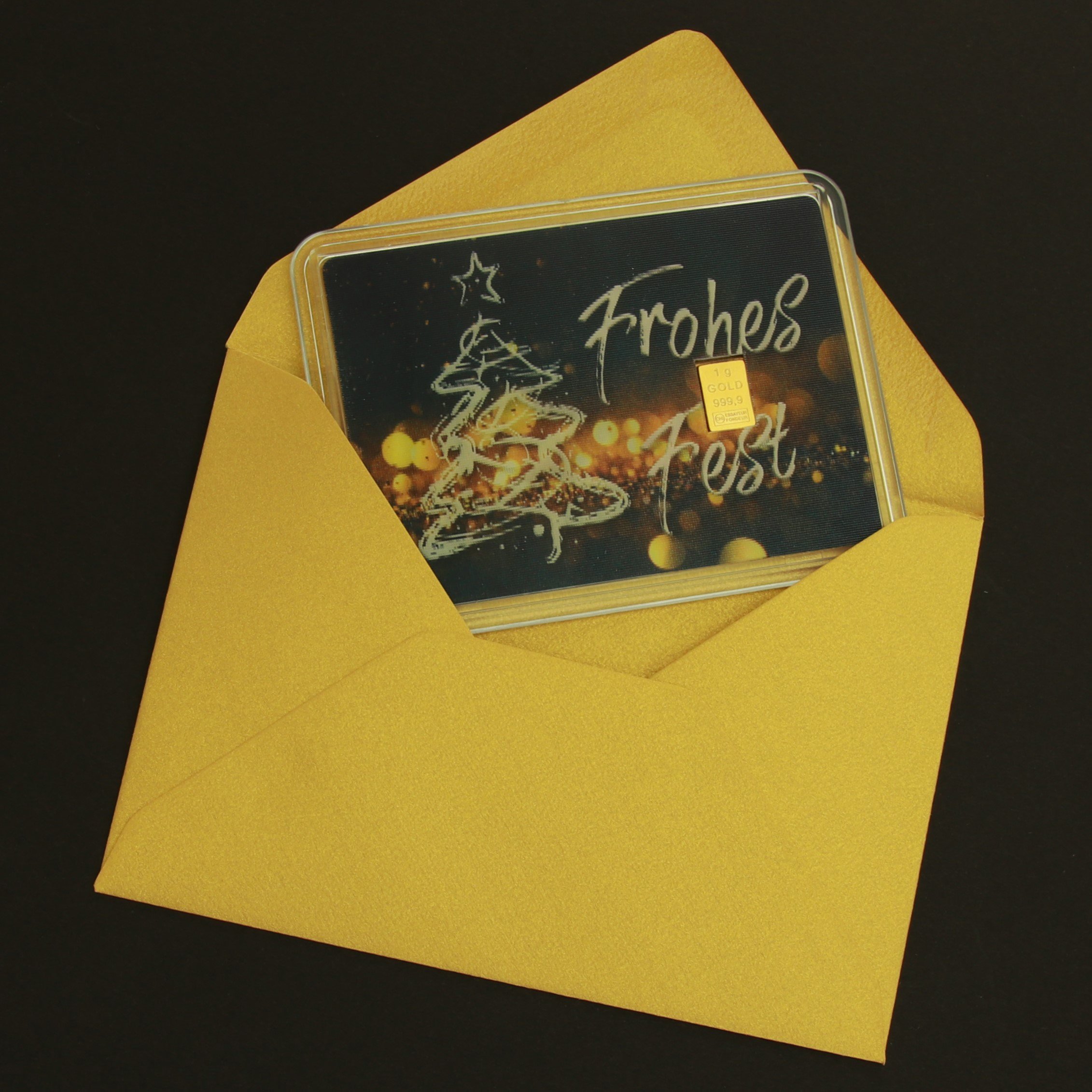 Geschenk-Umschlag "Gold Glamour" (A8, klein) - Detailansicht 2