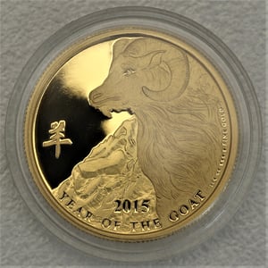 Goldmünze 1/4oz "Jahr der Ziege" 2015 Lunar – New Zealand Mint (Niue) - Hauptansicht