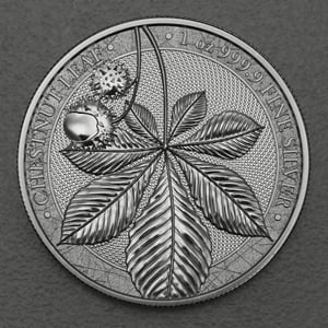 Silbermedaille 1oz "Chestnut Leaf" 2021 Mythical Forest (Polen) - Miniaturansicht 1