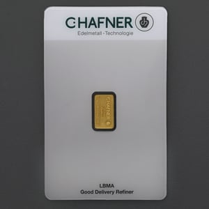 Goldbarren 2g "C.HAFNER - Prägeform" - Hauptansicht