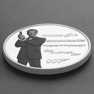Silbermünze 1oz "Pierce Brosnan" 2024 (PP/koloriert) James Bond Legacy Series (Tuvalu) - Miniaturansicht 3