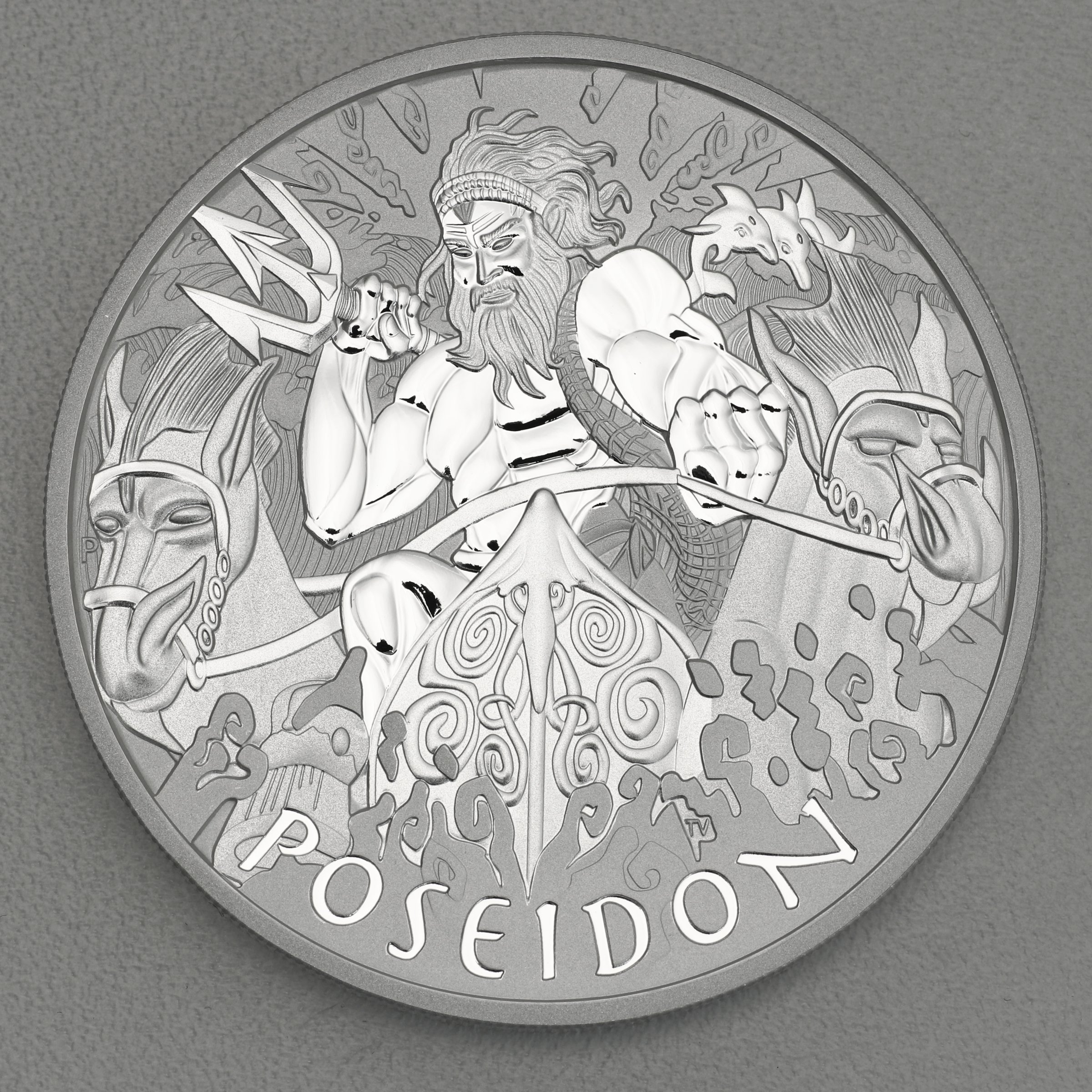 Silbermünze 5oz "Poseidon" 2021 Gods of Olympus (Tuvalu) - Hauptansicht
