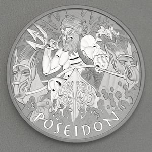 Silbermünze 5oz "Poseidon" 2021 Gods of Olympus (Tuvalu) - Hauptansicht