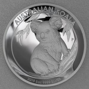 Silbermünze 5oz "Koala" 2019 (PP/HR) (Australien) - Miniaturansicht 1