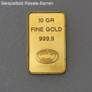 Goldbarren 10g "Resale" (div. Hersteller) - Miniaturansicht 2
