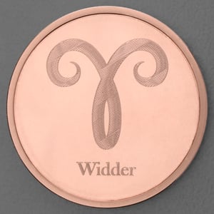 Kupfermedaille "Sternzeichen Widder" Gravurmedaille - Hauptansicht