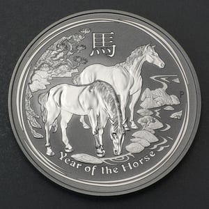 Silbermünze 1/2oz "Pferd" 2014 Lunar II – Year of the Horse (Australien) - Miniaturansicht 1