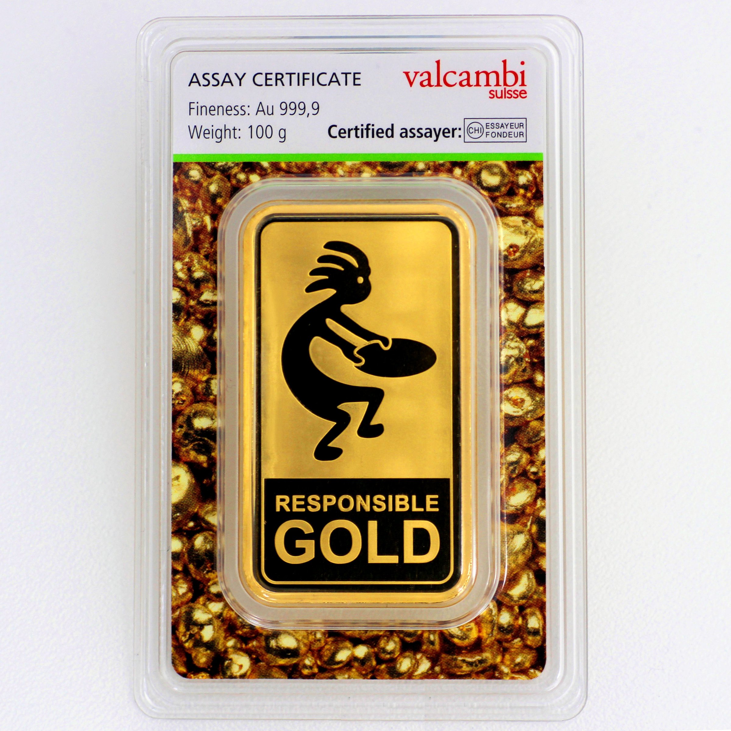Goldbarren 100g "Auropelli" Responsible-Gold - Hauptansicht
