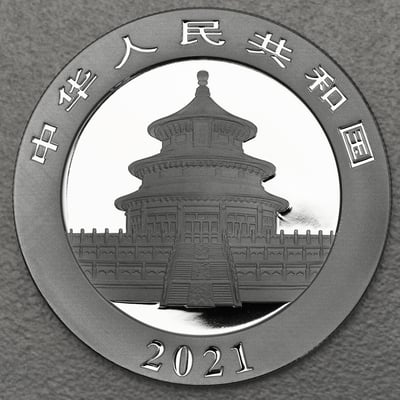 Silbermünze 30g "Panda" 2021 (China) - Miniaturansicht 2