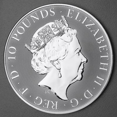 Silbermünze 10oz "Yale of Beaufort" 2023 Royal Tudor Beasts diff. (Großbritannien) - Miniaturansicht 2