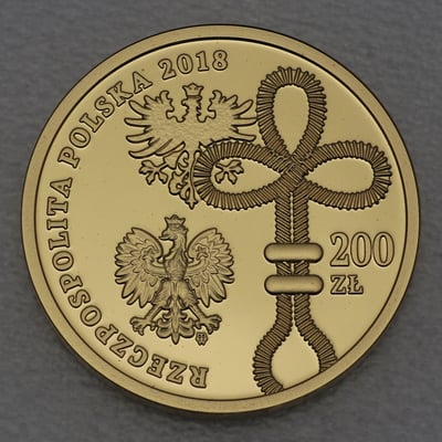 Goldmünze 200 Zloty "Posener Aufstand" 2018 100. Jahrestag (Polen) - Miniaturansicht 2