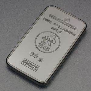 Palladiumbarren 50g  Heimerle+Meule - Miniaturansicht 1