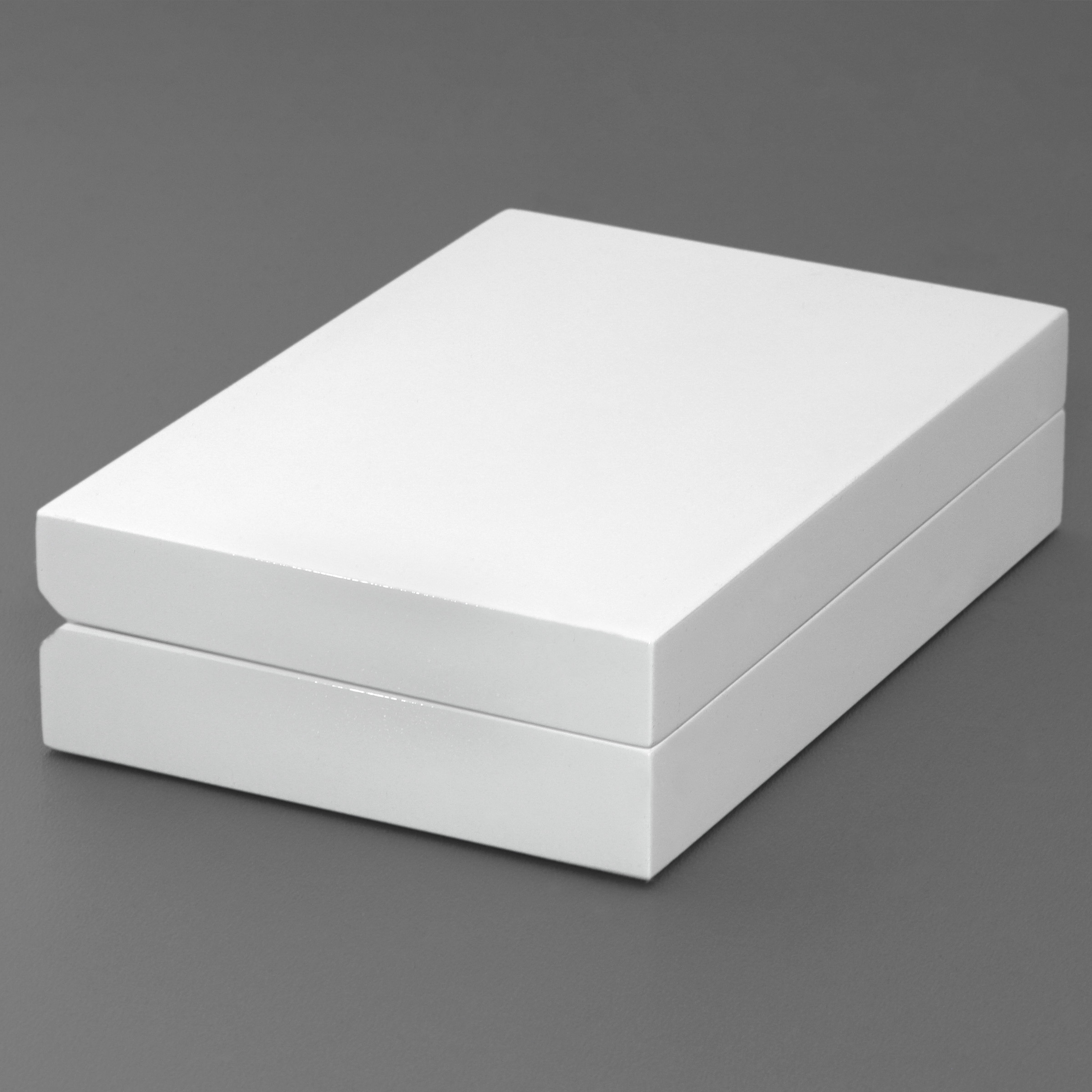 Luxus-Geschenkbox "Hochglanz weiß" (14,8x10,2cm) - Hauptansicht