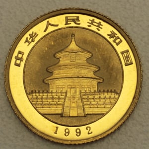 Goldmünze 1/10oz "Panda" 1992 (China) - Miniaturansicht 2