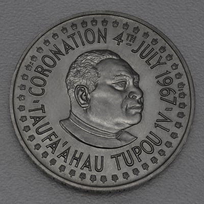 Palladiummünzen "Coronation 1967 Set" 1 Hau + 1/2 Hau + 1/4 Hau (Tonga) - Miniaturansicht 7