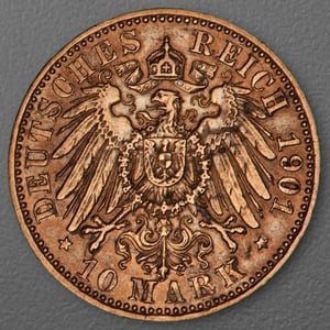 Goldmünze 10 Mark "Wilhelm II." 1901-A J.251 (Preußen) - Miniaturansicht 2