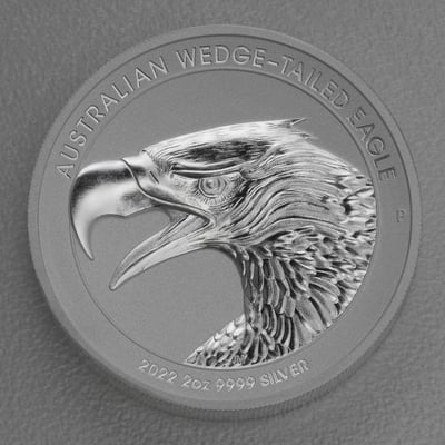 Silbermünze 2oz "Wedge-tailed Eagle" 2022 (Enhanced Reverse PP/HR/Piedfort) (Australien) - Miniaturansicht 1