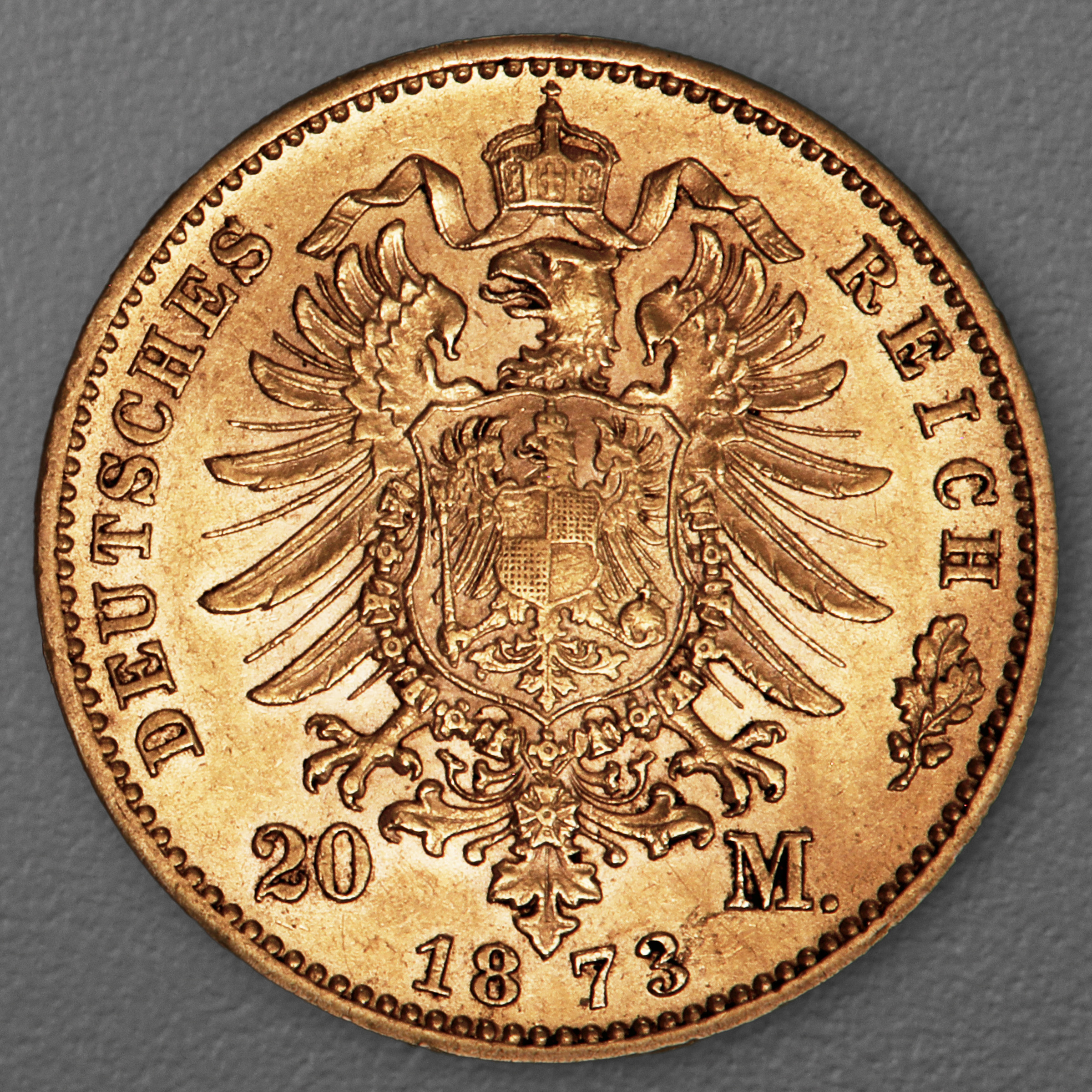 Goldmünze 20 Mark "Karl" 1873-F J.290 (Württemberg) - Detailansicht 1