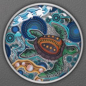 Silbermünze 2oz "Turtle Yaunati" 2026 (AF/koloriert) (Australien) - Hauptansicht